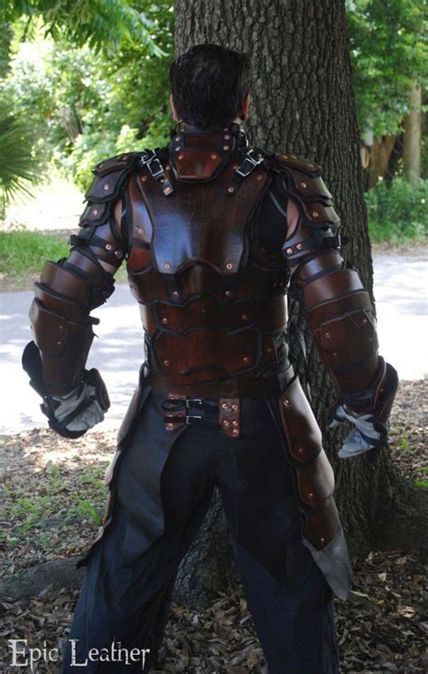 Heavy leather armor .